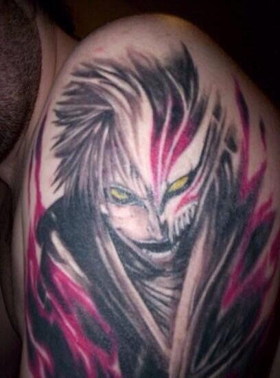 Half hollow Ichigo tattoo Got the color in and I love it  rbleach