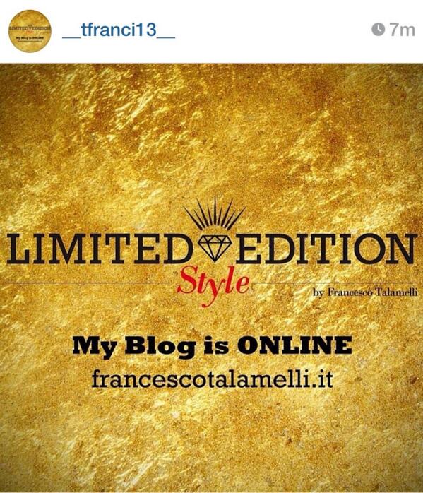 FTalamelli's tweet image. Ora mi trovi anche on line...nel mio blog francescotalamelli.it #francescotalamelli #limitededitionstyle #themag