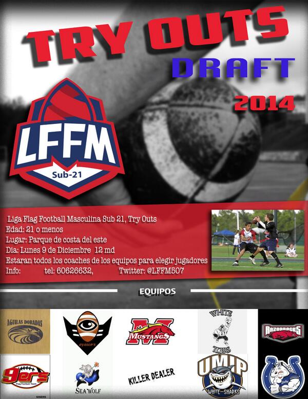 Lffm507's tweet image. Hoy Reunion de la LFFM SUB21 En hootters alas7Pm Hoy se hara el Sorteo Y pickes para el Try out del draft del Lunes