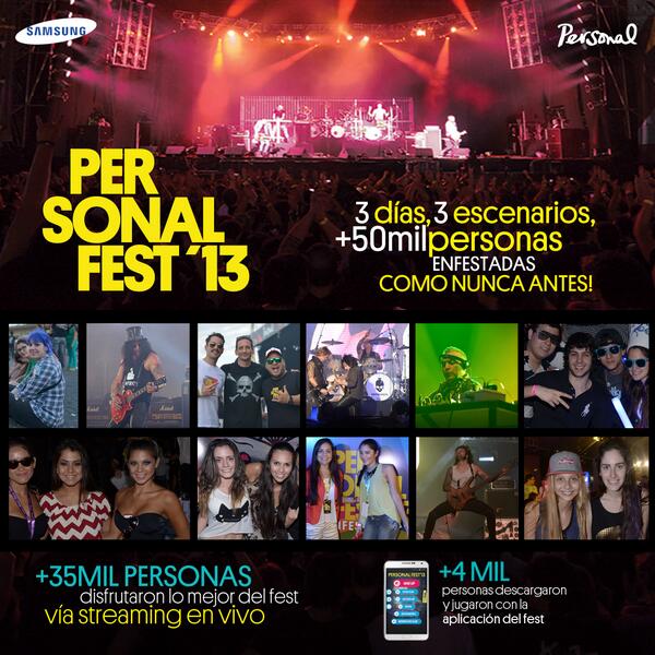 personalpy's tweet photo. Gracias por acompañarnos durante los 3 días del #PersonalFestPy el primer festival trasmitido vía Streaming en vivo! http://t.co/cnVbUW6Nvv