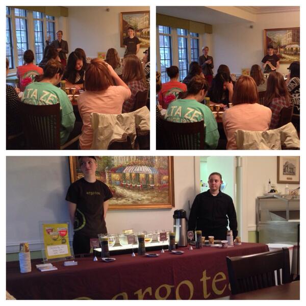 mferb0627's tweet image. Best way to survive reading week? #UniversiTea  @argotea with all of my @NorthwesternDZ sisters!