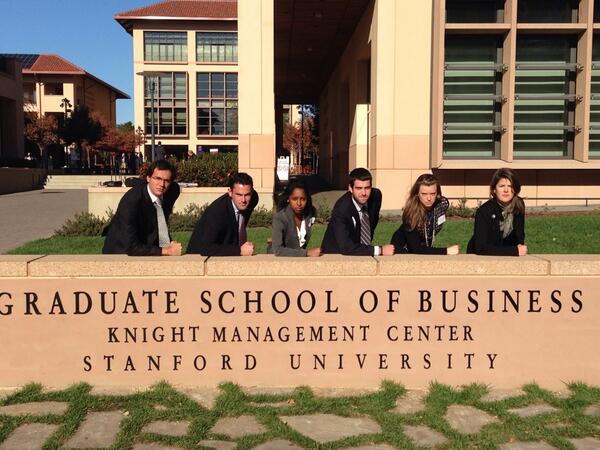 DanSlate's tweet image. Squad 36 demonstrating the signature power pose after the @StanfordBiz #executivechallenge!