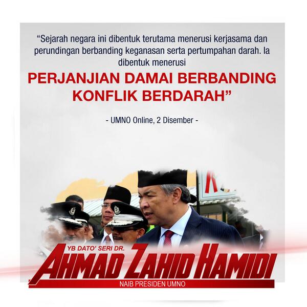 becks_503's tweet photo. RT@Zahid_Hamidi Sjarah Msia dbentuk mnerusi kerjasama &amp; prundingan bbanding kganasan serta prtumpahan darah. #PAU2013 http://t.co/T5aYbjGNI2