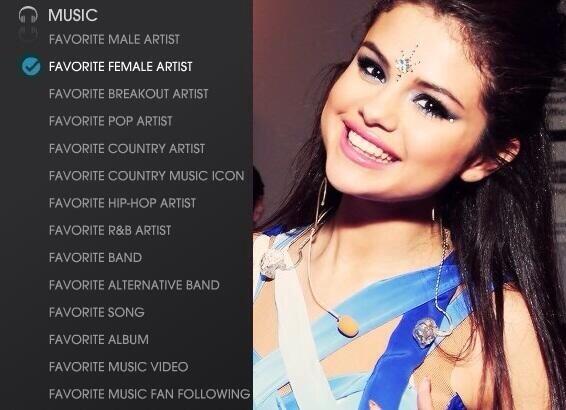 ChachiGomez's tweet photo. RETWEET TO VOTE
#femaleartist #PeoplesChoice 
Selena Gomez http://t.co/cpZOTPFYin