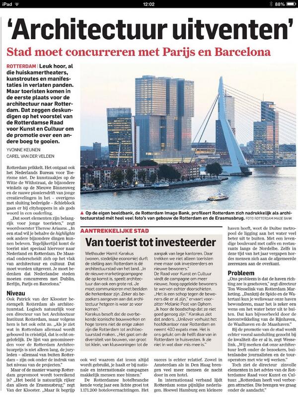 <a href="/TonWesselink/">Ton Wesselink</a>: "Rotterdam heeft veel verborgen attracties" 
<a href="/Hamitkarakus/">Hamit</a>: "Rotterdam is dé architectuurstad van NL"