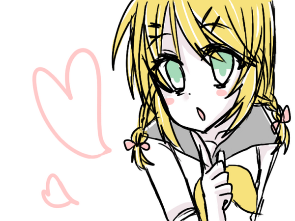 鏡音リン 「落書き○おさげりんちゃん」|hinao@C102 日曜日 東G37aのイラスト