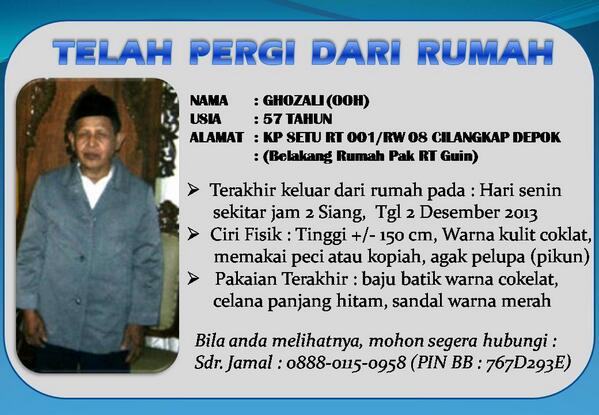 Afriz_4all's tweet photo. @RadioElshinta Mohon bila ada yang melihat http://t.co/tDzpnT23Ee