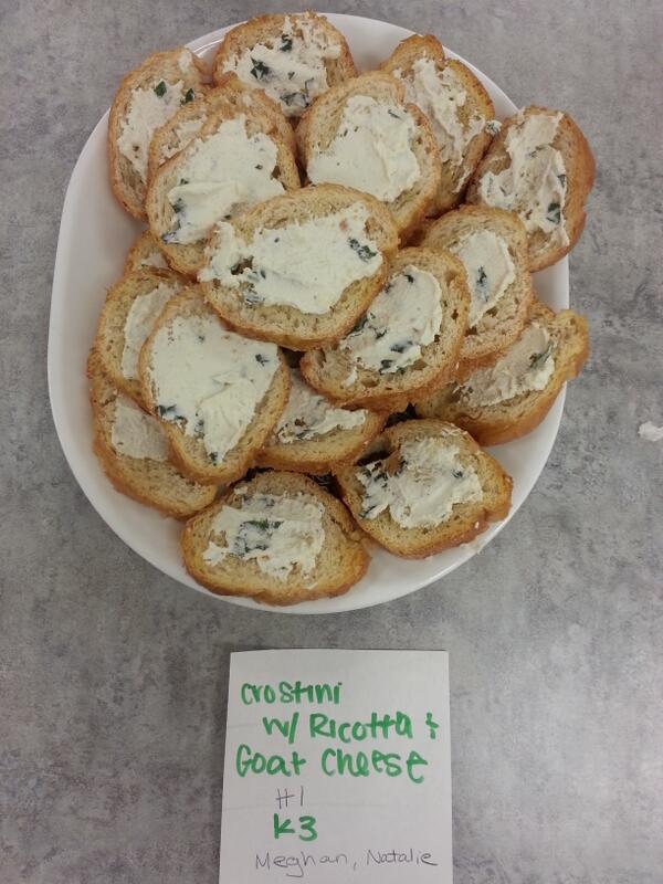 EPHSFACS's tweet photo. Ricotta and goat cheese crostini http://t.co/VaM6PrhGAx