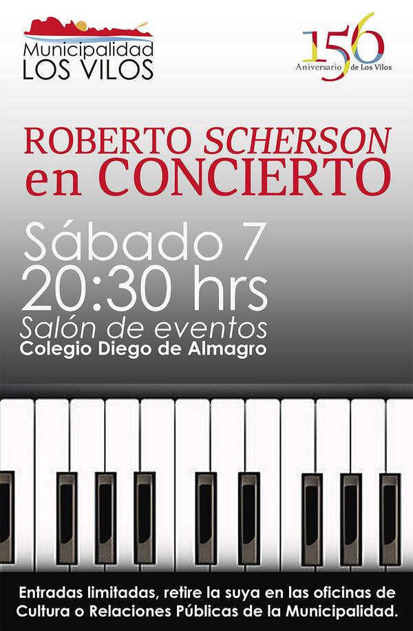 Buen día a todos!!!! No olviden pasar a buscar sus entradas para el Concierto de Roberto Schersona