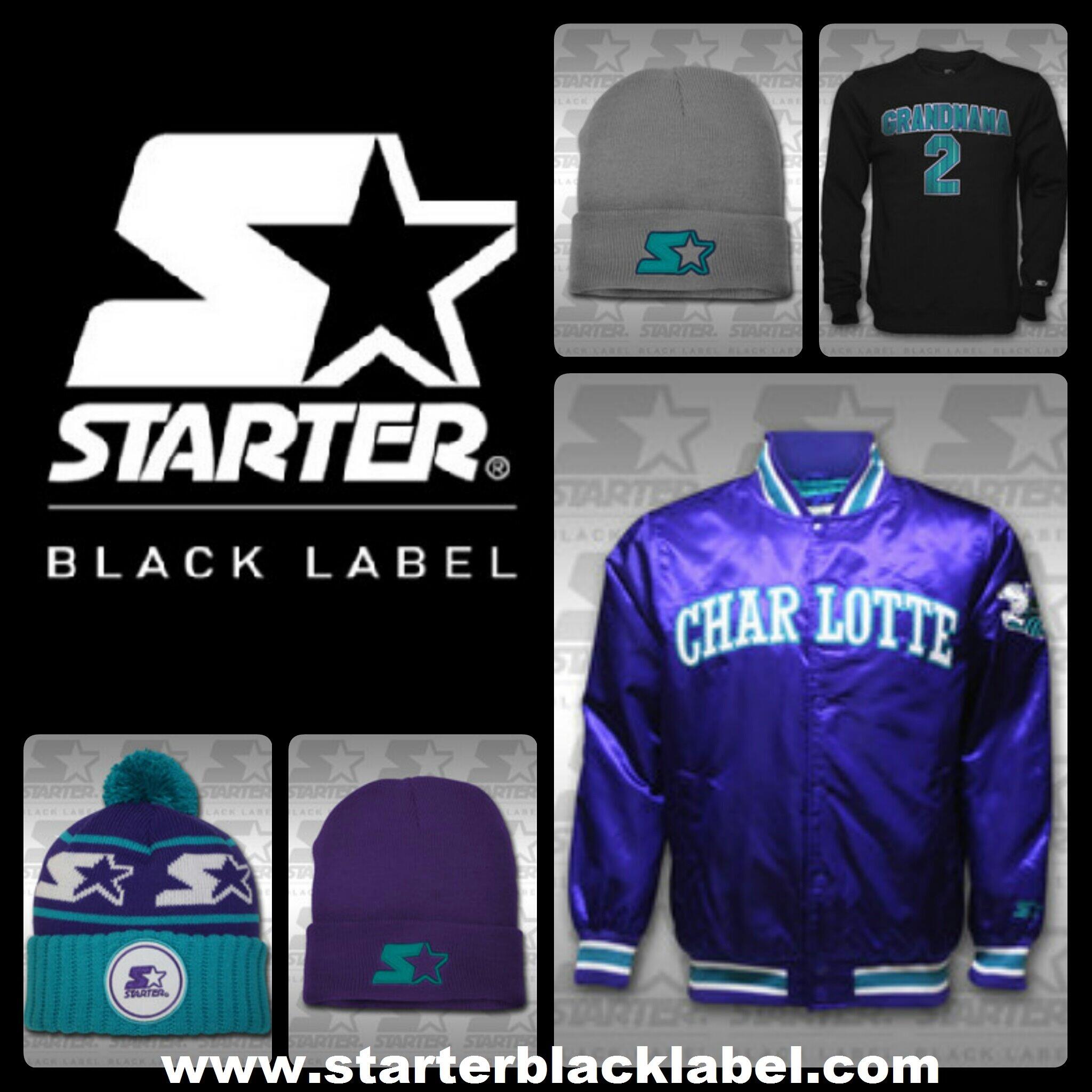 charlotte hornets satin starter jacket