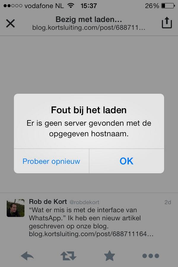 nlhoekstra's tweet photo. @robdekort @FleurkeJanjaap de link werkt niet (iPhone)! http://t.co/0pOUYQsMvX