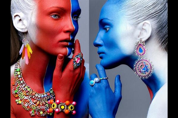 BodypaintGirl's tweet photo. Throwback Thursday! Here's a #bodypaint that I did for 1883 magazine ! Makeup meets paint!!!! X http://t.co/vtFOoldXzg