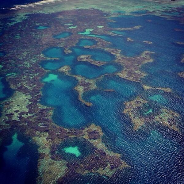 Flying over the Houtman Abrolhos, a chain of islands off the coast, in #WesternAustralia with @edwinkruys! (via IG)