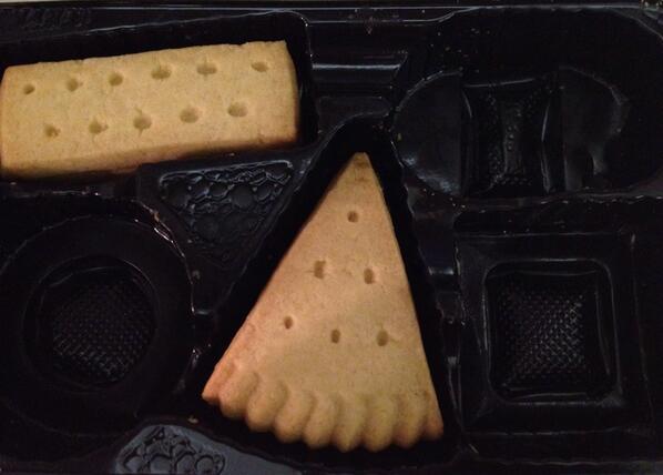 KarenMcHagan's tweet image. Is it just me or is this Shortbread Cookie shaped like a piece of pizza? #ShortbreadCookie