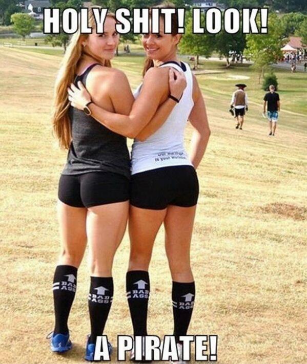 Exyplay's tweet photo. Yep, we all noticed the pirate first.. #ass #booty #bootyshorts #sexy #sexmeme http://t.co/20xrpeIvac