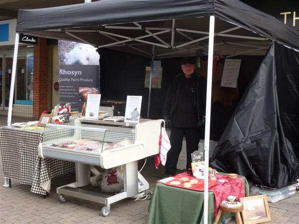 RhosynFarm's tweet photo. Come and meet my Dad, Bob, at Carmarthen Market tomorrow.  Free sausage samples. Special offers on herdwick hoggett. http://t.co/in35ub2DdX