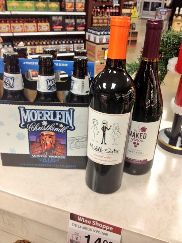 pohlman_melissa's tweet photo. I heard we were supposed to get snow or something. Better stock up! #prepare #whitedeath http://t.co/C4RimPwbfu