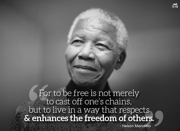 peta's tweet image. RT if you agree with #NelsonMandela!