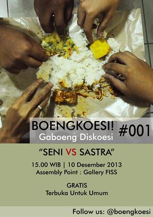 Simak rilis Boengkoesi #001 Seni vs Sastra: boengkoesi.blogspot.com/2013/12/rilis-…  <a href="/hmffunpas/">Himpunan Mahasiswa Fotografi & Film UNPAS</a> <a href="/toilet_con/">toilet conspiracy</a> <a href="/13_fgf/">Fotografi Film 2013</a>