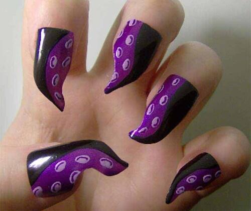 Nailathon's tweet photo. Octopus nails! Now we have seen everything #nailathon #nailart #octopussy #octopusnails http://t.co/mQ1MJR1sXX