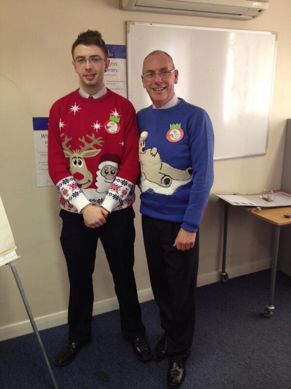 Floatyman's tweet image. Christmas Jumper day in the Training Centre with Ant &amp;amp; Dec - Or maybe not 😧