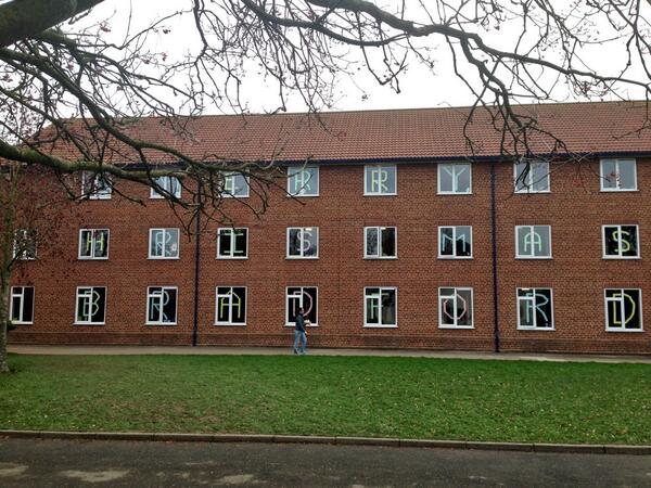 HarperAdamsWeb's tweet photo. Great to see students getting into the festive spirit.. Good effort Bradford hall! http://t.co/GrxwSEvehX