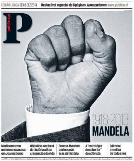 Vejam a capa de um Jornal de Portugal e tente entender pq a mídia Brasileira ñ merece nosso respeito: #MandelaVIVE
->