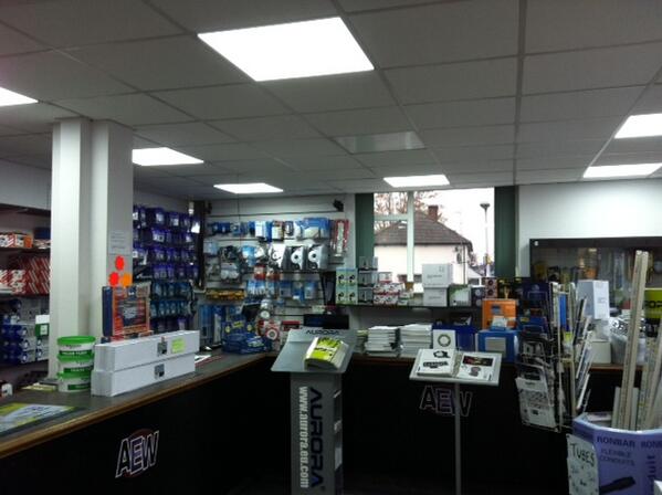 aewelec's tweet photo. Even the shop has had a make over. New paint job, new displays, ceiling, with @SaveLight led 600x600 panels http://t.co/5YC4PITYJa