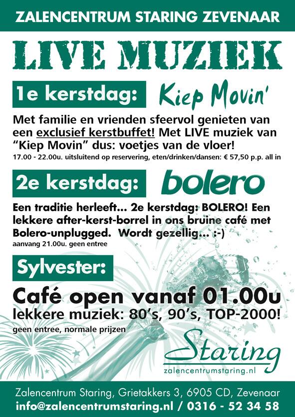 Wordt gezellig met de feestdagen <a href="/ZaalStaring/">Zalencentrum Staring</a> #zevenaar