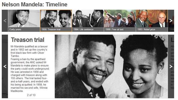 BBCWorld's tweet photo. Struggle, jail, freedom - a timeline of Nelson #Mandela's life http://t.co/UOBDOm8sKM http://t.co/0sxpeRUhbg