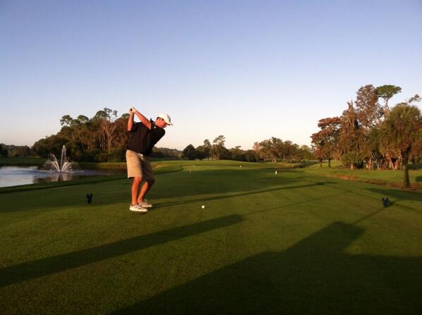 eGolfFlorida's tweet photo. @dtepe gets the final round started at Disney's Magnolia Golf Course http://t.co/mXnZGTYtmA http://t.co/hYaLZ4SUkw