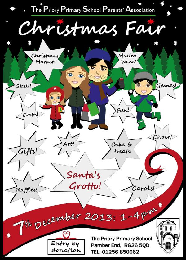 PrioryParents's tweet photo. #Christmas is in the air! Come along to the Christmas Fair at the Priory Primary School tomorrow. Lots of prizes! http://t.co/wj1A3m3WLm