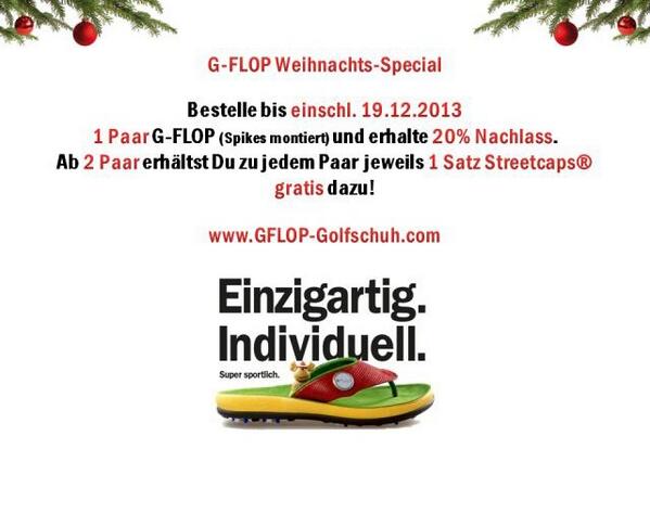 InGolfPunk's tweet photo. X-Mas Spezial mit 20% Rabatt!! @AgentDimple http://t.co/kAbWAWrScE #GFLOP #GFlopXMas #Rabatt  #GolfSchuhe @InGolfPunk http://t.co/uQtL0gX2yR