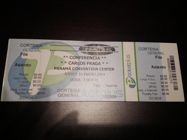CarlosFraga_PTY's tweet photo. ¿Ya compraste tu entrada para la Conferencia del año? No lo dejes para mañana, ve antes de que se agoten. http://t.co/9ZV6nF2Kuz