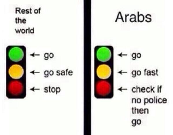 Only3rabsWould's tweet photo. Only 3rabs would see no difference between the traffic light colours.. http://t.co/bhao2gFBFy