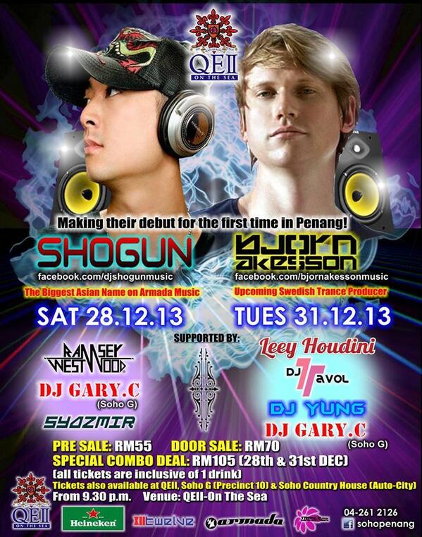 TranceFromMsia's tweet photo. @shogunmusic on 28th dec at QEII penang get your tix now! visit our FB for more info on tix http://t.co/o8Tp3Oegtx http://t.co/vhOBT5LGzU