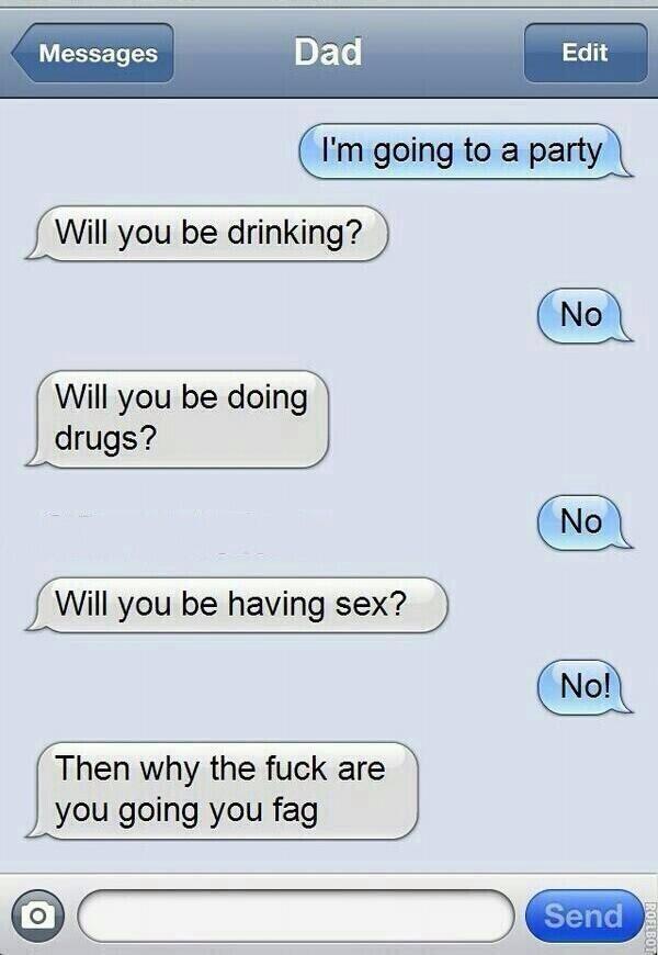 OverlyManlyMan's tweet photo. texting my son: http://t.co/K8Poy4OgEx