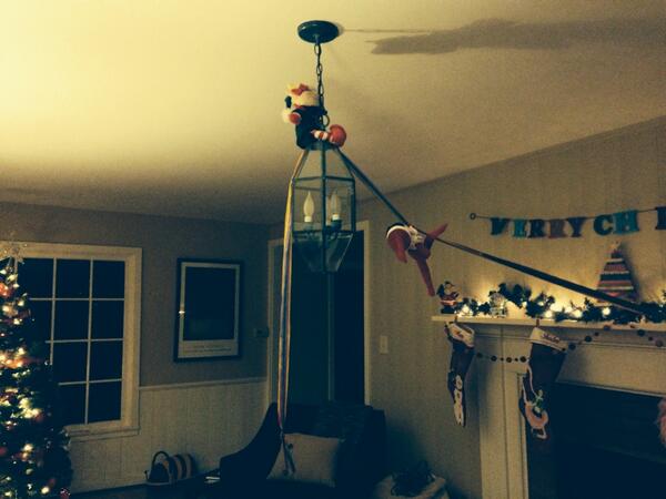 SeanMalarkey's tweet image. This is happening in my house right now... #naughtyelf #partytime #HashChat ;)