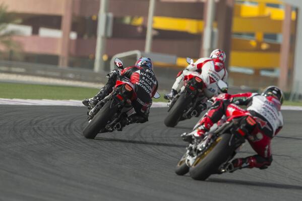 HondaRacingCBR's tweet photo. PIC: @jm130tt and the two Haslams, Ron and @realleonhaslam, enjoying some track time at the Fireblade SP launch… http://t.co/FmfdAqOHpt