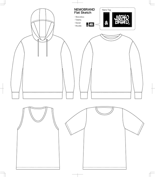 デザイン考える用にイラレで作った平絵 