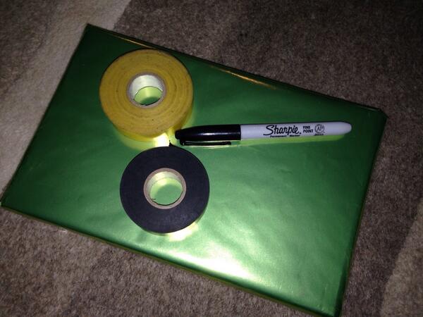 Sound engineer Christmas wrapping...