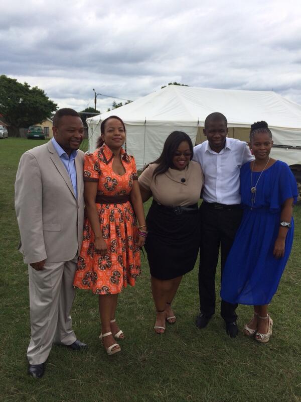 NtokozoMbambo's tweet photo. Hubby @NqubekoMbatha & I with Bishop & First Lady Zikhali with Mam' Qinisile #LABCI #Eskhawini http://t.co/5mKZYbf1Km