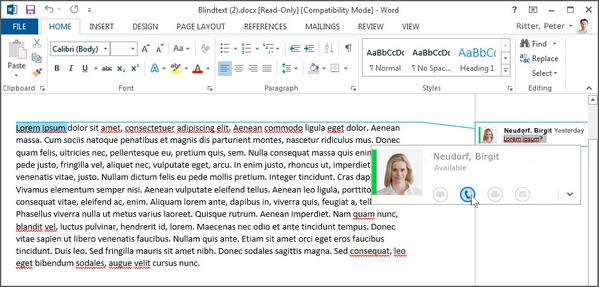 Nog 1 dag voor release van de SwyxIt! presence status in Microsoft Office. Documenten delen, bewerken en presence: