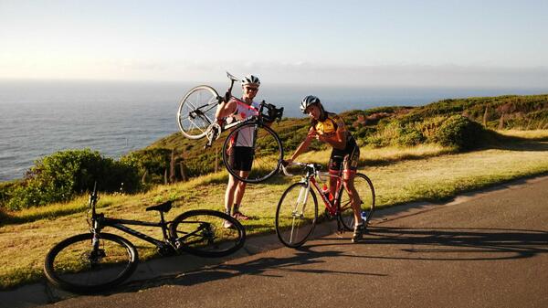 <a href="/adz32/">Adelene Morais</a> <a href="/Chris_99_/">Chris Leeson</a> and myself hit the mountains in Mossel Bay this am... now it's beach time!