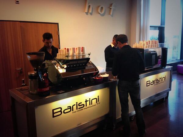 Mooie samenwerking met <a href="/Baristini/">Nick Pruis</a> tijdens ontvangst gasten!#kwaliteitskoffie