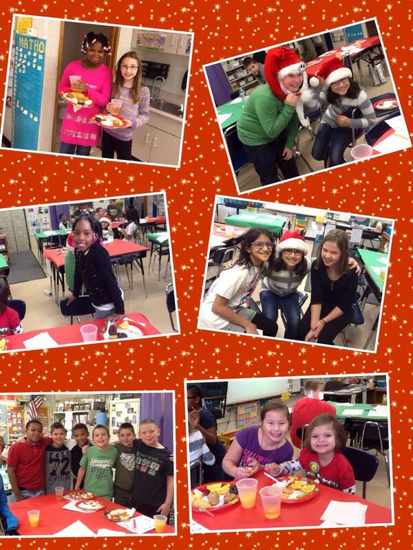 edison_4th's tweet photo. 4th Grade celebrating Christmas with breakfast and friendship!!! http://t.co/udjHuRgEJ2