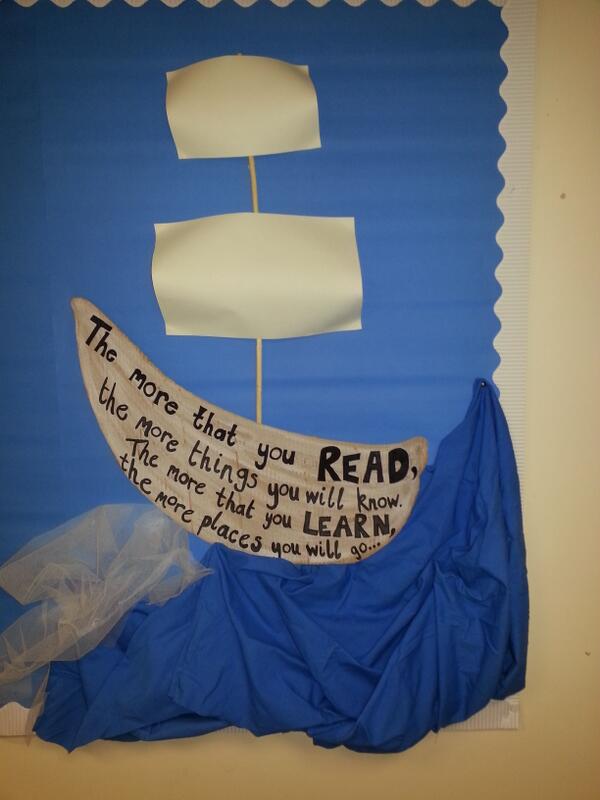 A new reading corner for Year 6.