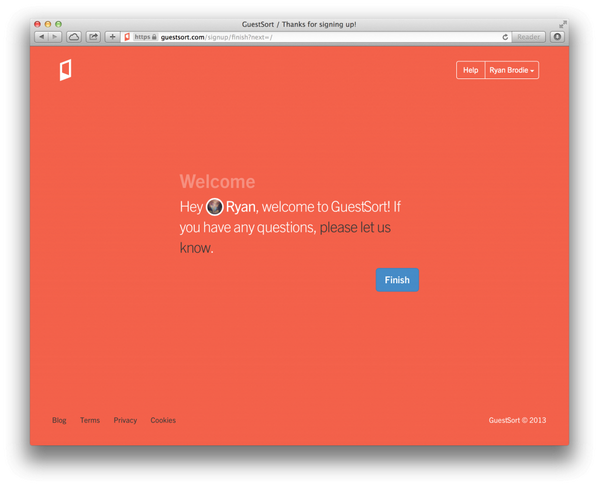 GuestSort's tweet image. We've just pushed a release with a new sign up flow making room for exciting changes coming in January, stay tuned!