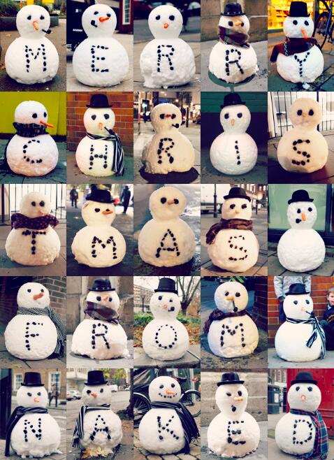 NakedEurope's tweet photo. Flurries of snow, handfuls of helpers &amp; truckloads of cheer: it could only be a #nakedcomms Christmas... http://t.co/AapWsBnpfI