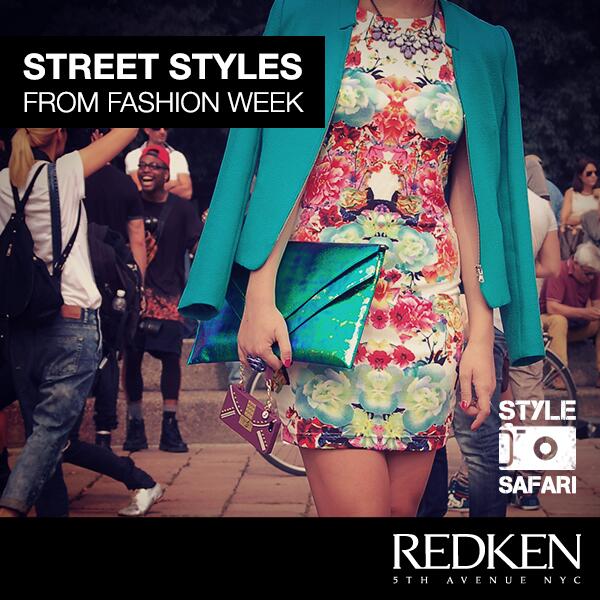 Redken5thAve's tweet photo. Don't miss our latest street style! What do you think of this vibrant ensemble from Milan Fashion Week? #StyleSafari http://t.co/ChFyWlTPvq